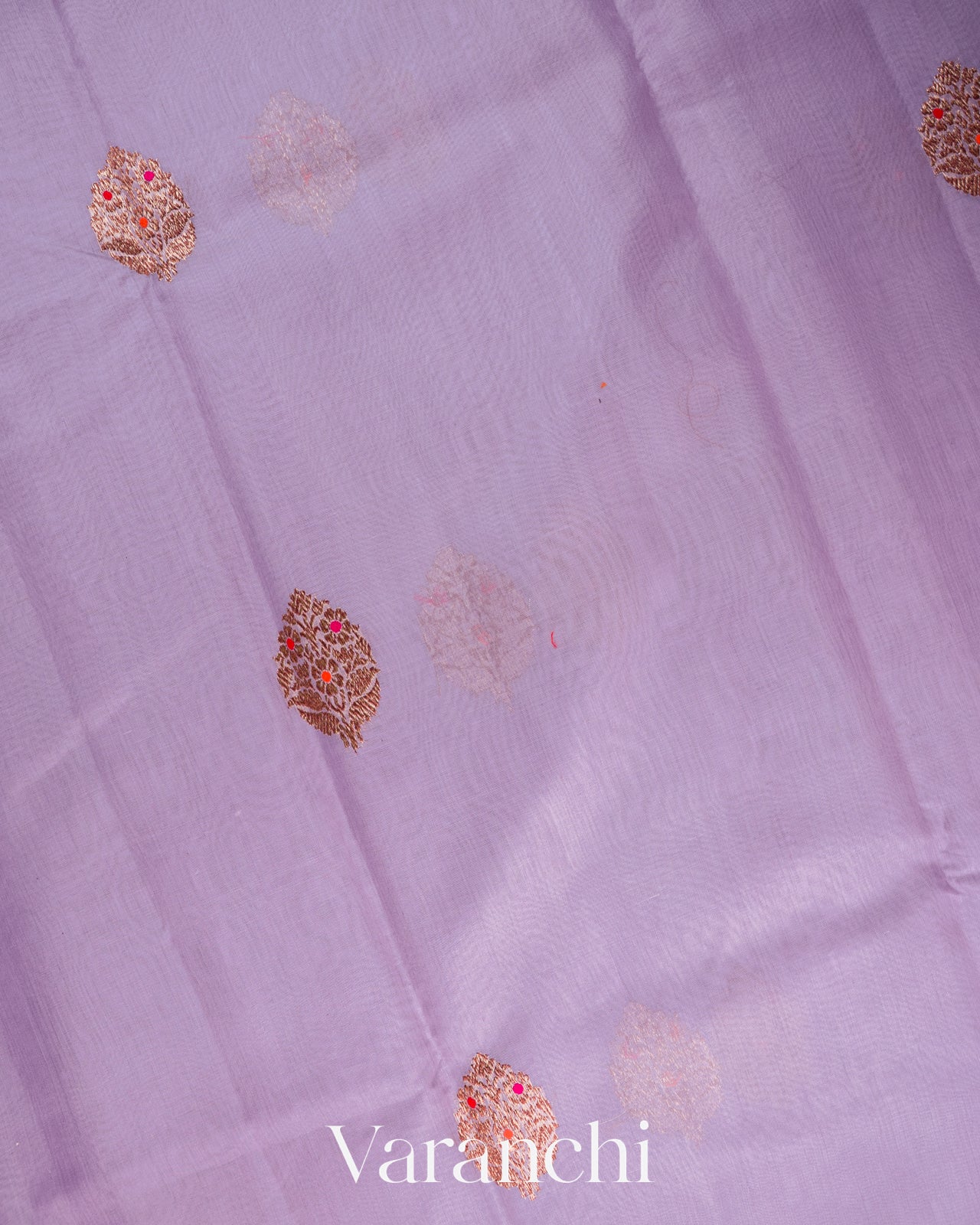 Dusty Lavender Pure Chanderi Silk Cotton Handloom Saree 