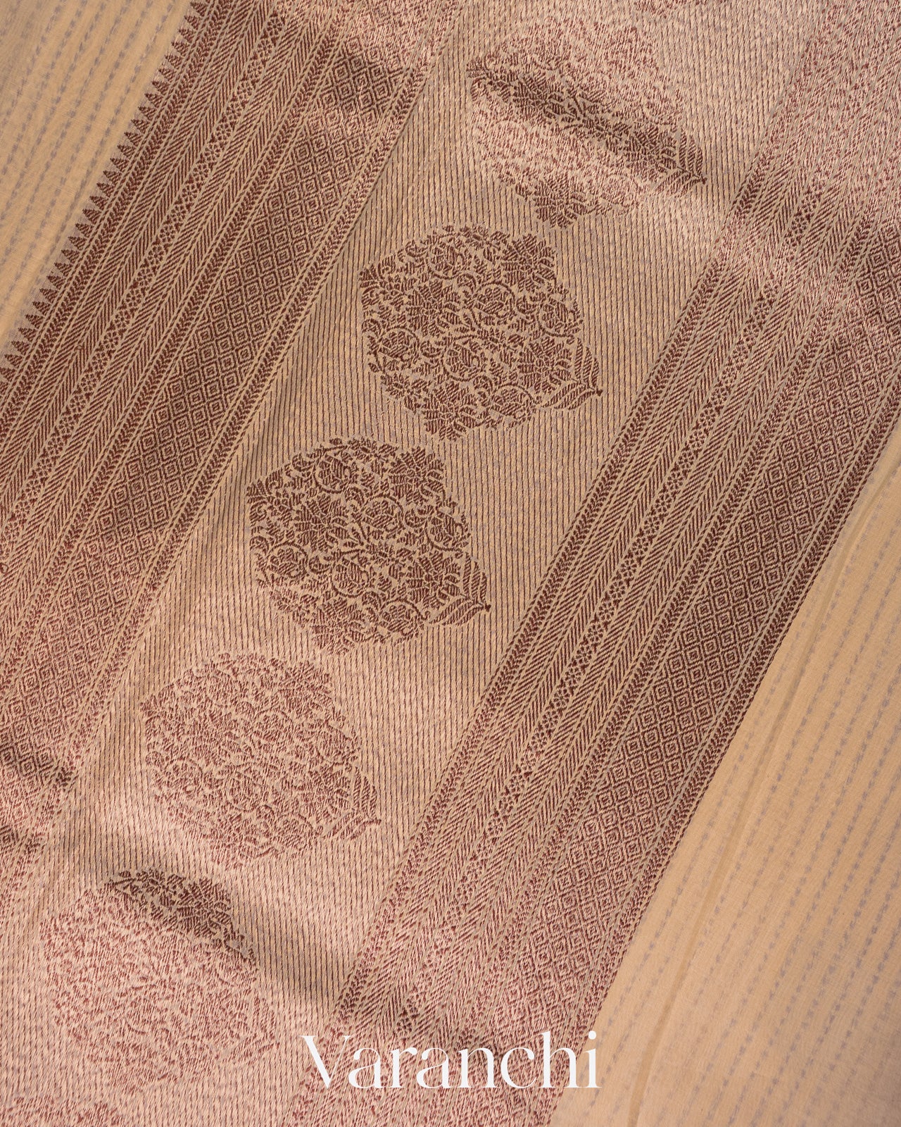 Off White Pure Chanderi Silk Cotton Handloom Saree 