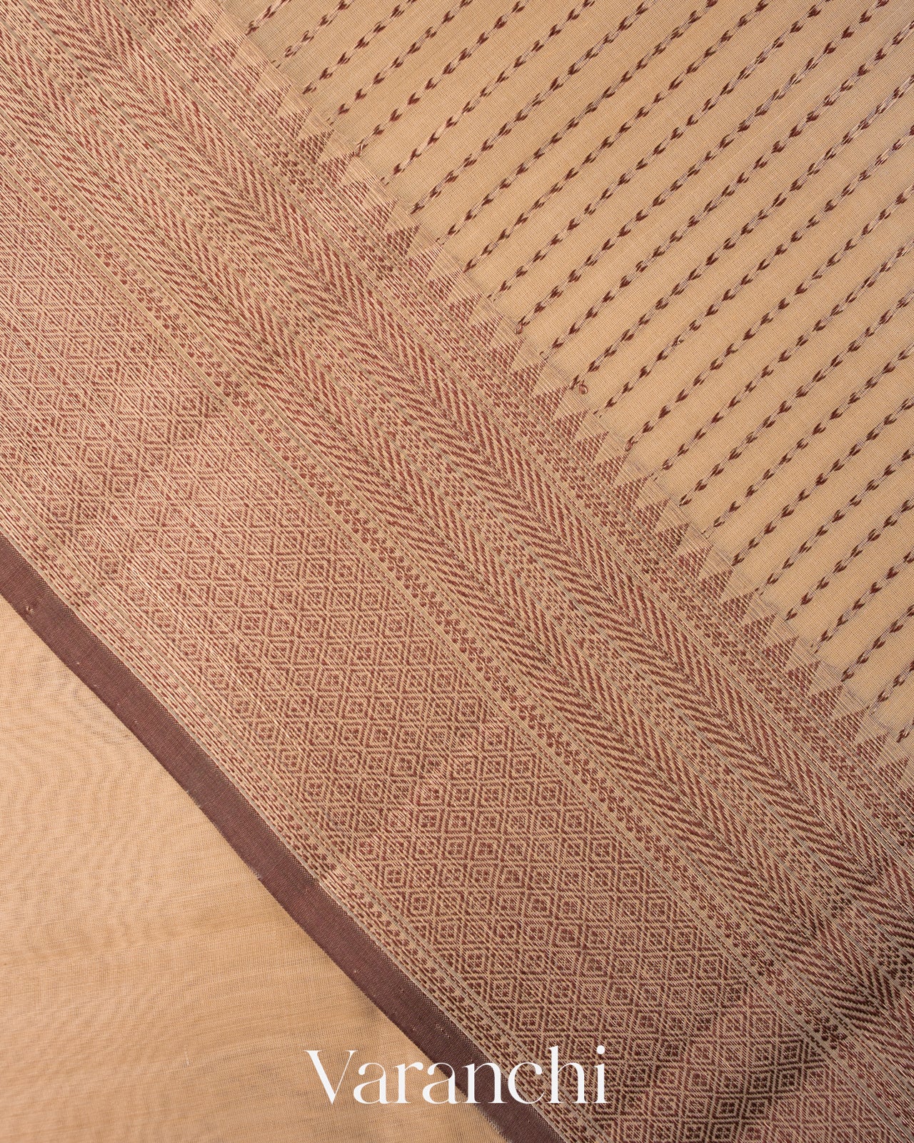 Off White Pure Chanderi Silk Cotton Handloom Saree 
