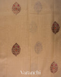 Off White Pure Chanderi Silk Cotton Handloom Saree 