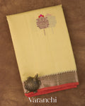 Butter Yellow Pure Chanderi Silk Cotton Handloom Saree 