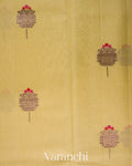 Butter Yellow Pure Chanderi Silk Cotton Handloom Saree 