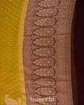 Olive Green with Maroon Border  Pure Khaddi Georgette Silk Saree 