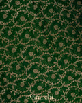 Bottle Green Pure Khaddi Georgette Silk Saree 