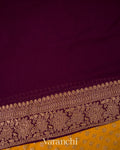 Mango Yellow Pure Khaddi Georgette Silk Saree