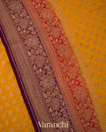 Mango Yellow Pure Khaddi Georgette Silk Saree