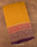 Mango Yellow Pure Khaddi Georgette Silk Saree