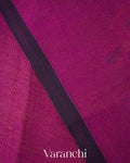 Deep Magenta Jamdani Pure Silk Linen Tissue Handloom Saree