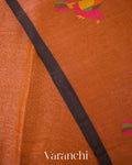 Light Brown Jamdani Pure Silk Linen Tissue Handloom Saree