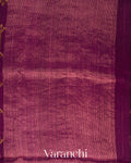 Deep Wine Dhakai Jamdani Pure Muslin Silk Handloom Saree 