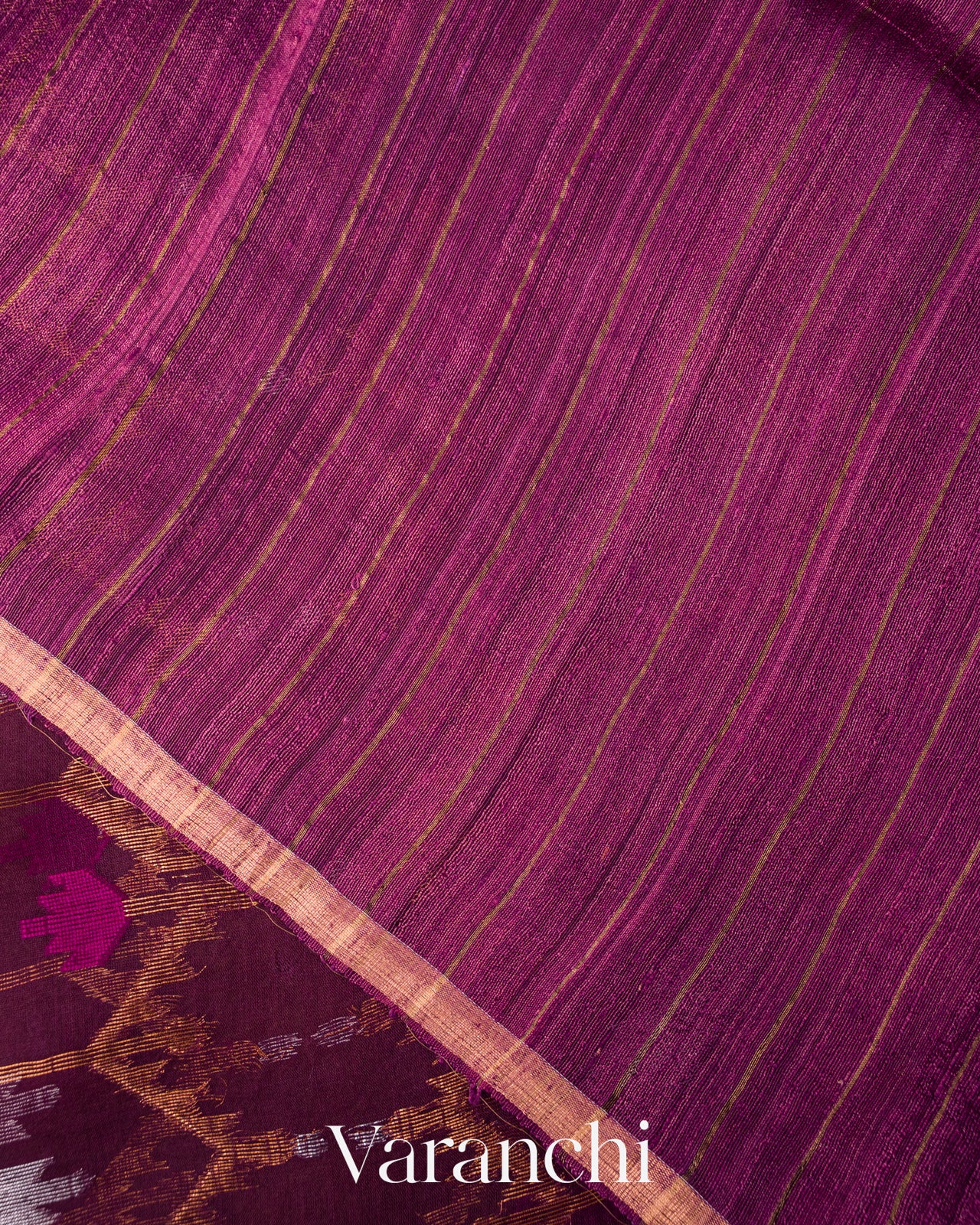Deep Wine Dhakai Jamdani Pure Muslin Silk Handloom Saree 
