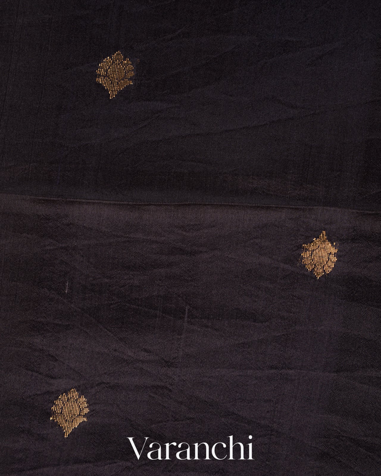 Charcol Black Jamdani Pure Mulberry Silk Handloom Saree