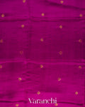 Deep Magenta Jamdani Pure Mulberry Silk Handloom Saree 