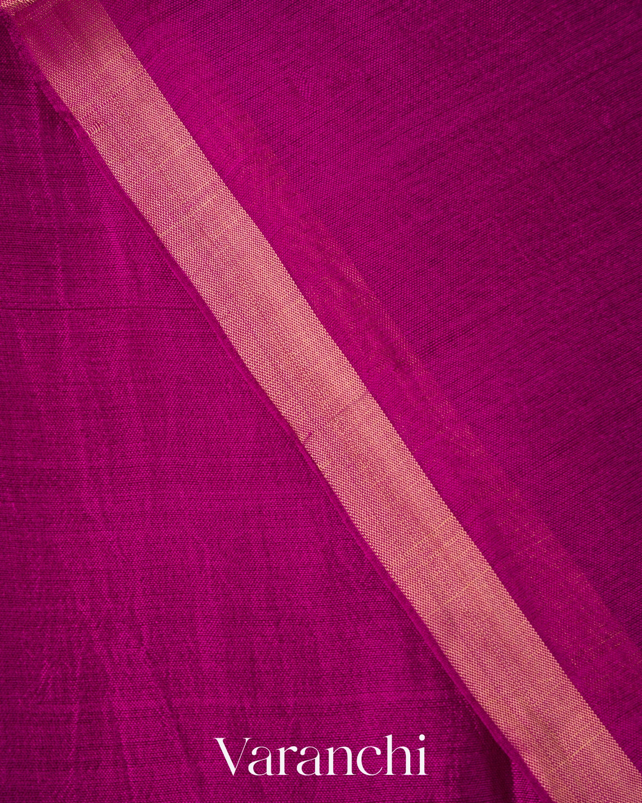 Deep Magenta Jamdani Pure Mulberry Silk Handloom Saree 