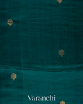 Peacock Green Jamdani Pure Mulberry Silk Handloom Saree 