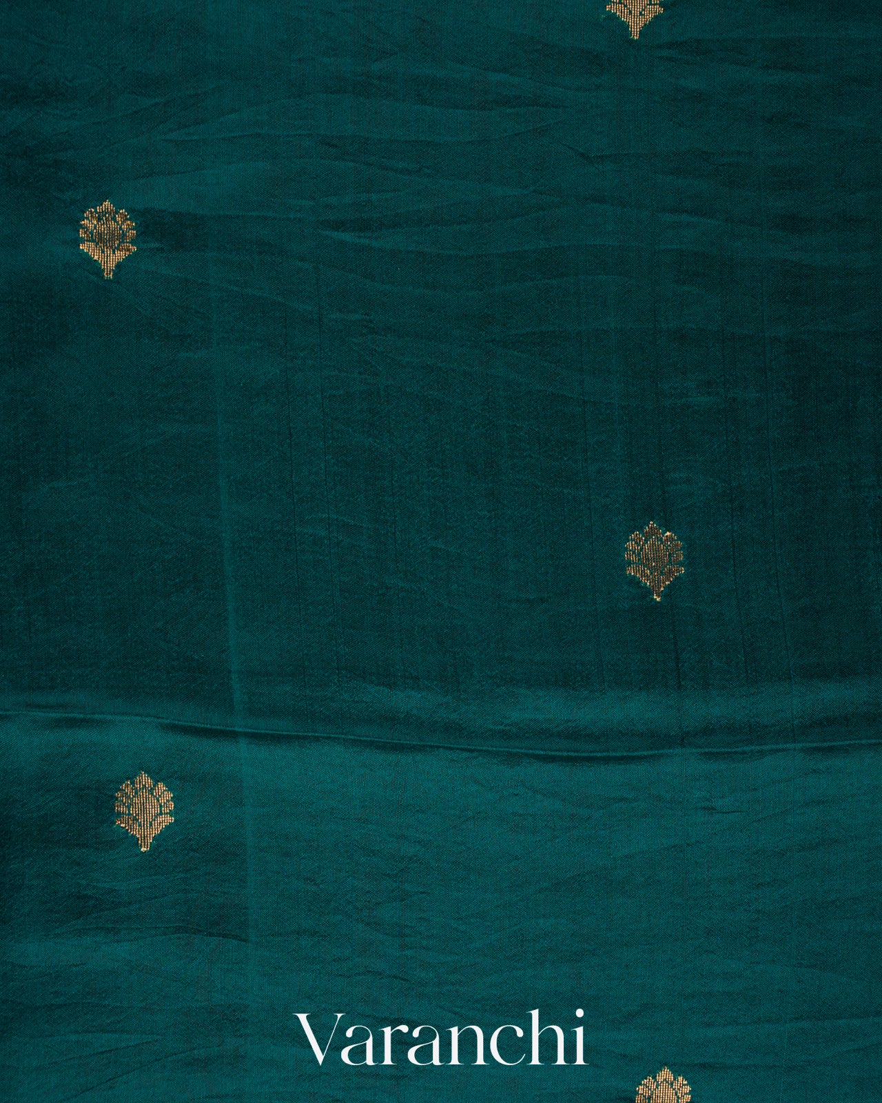 Peacock Green Jamdani Pure Mulberry Silk Handloom Saree 