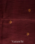 
Dark Maroon Jamdani Pure Mulberry Silk Handloom Saree 
