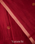 Brick Red Jamdani Pure Mulberry Silk Handloom Saree 