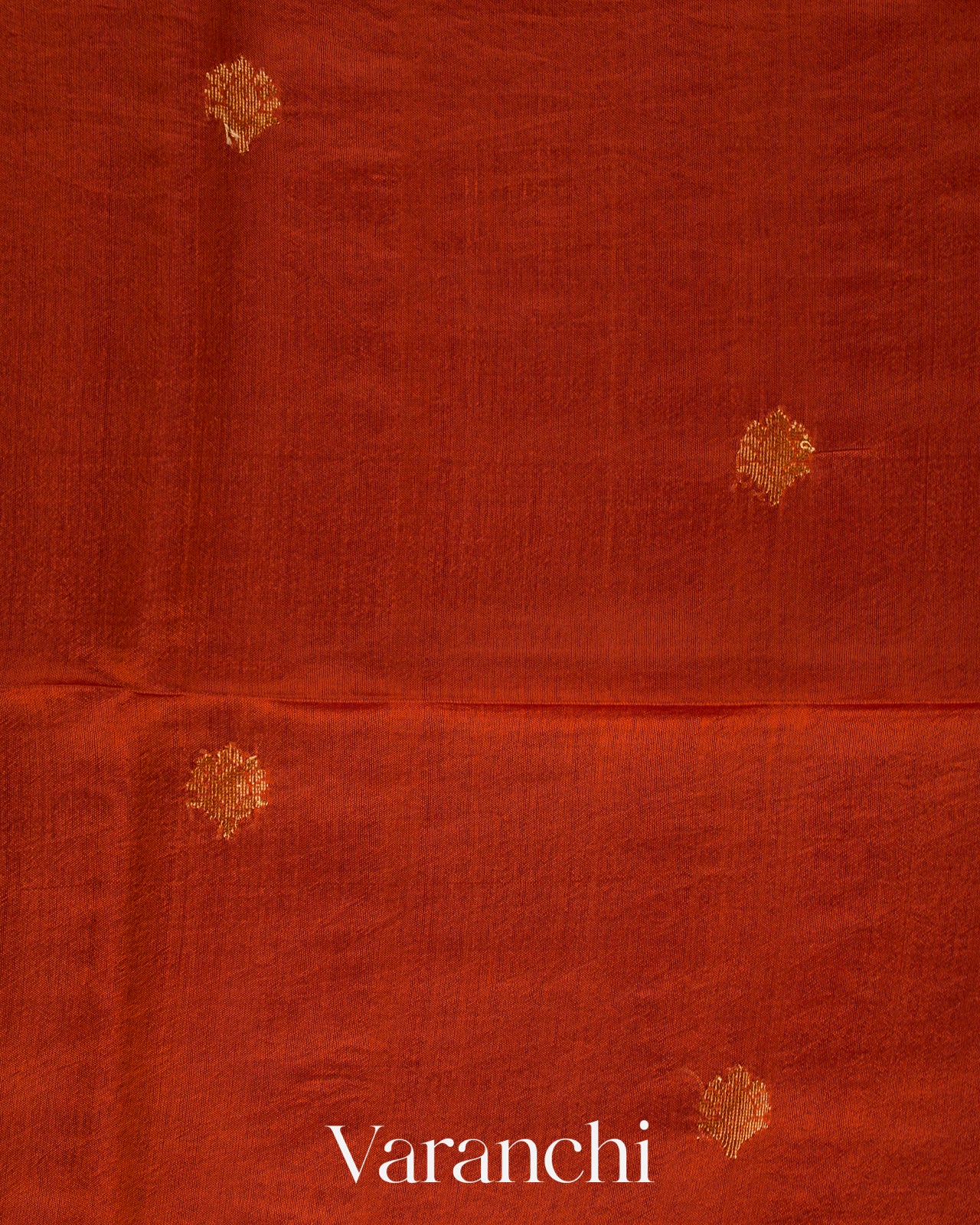 Rust Red Jamdani Pure Mulberry Silk Handloom Saree