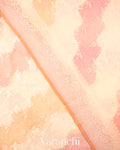 Baby Pink Tricolour Pure Khaddi Georgette Silk Handloom Saree