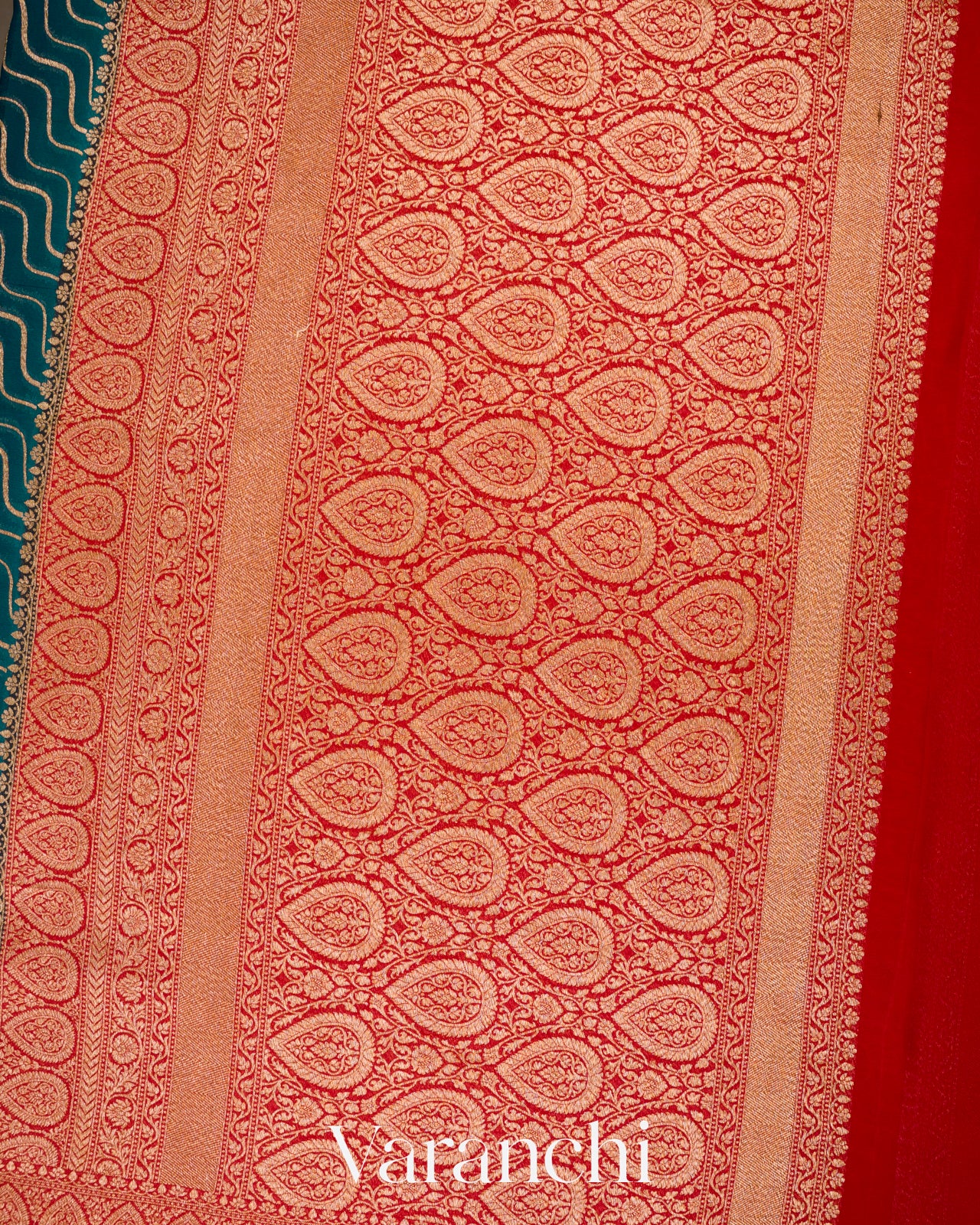 Ink Blue Pure Georgette Silk Handloom Saree