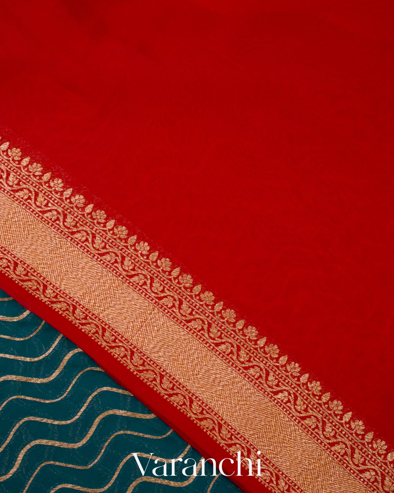 Ink Blue Pure Georgette Silk Handloom Saree