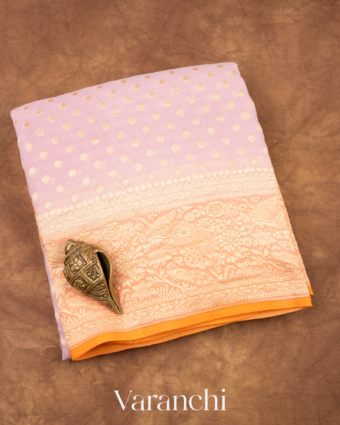 Lavender Pure Khaddi Georgette Silk Saree 