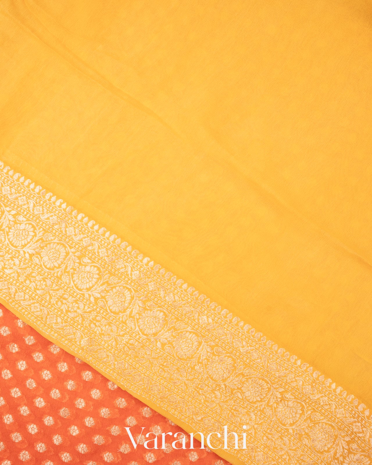 Coral Pure Khaddi Georgette Silk Saree 