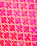 Red and Rani Pink Rangkaat Pure Khaddi Georgette Silk Saree