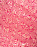 Rani Pink Shikargah Pure Georgette Silk Saree