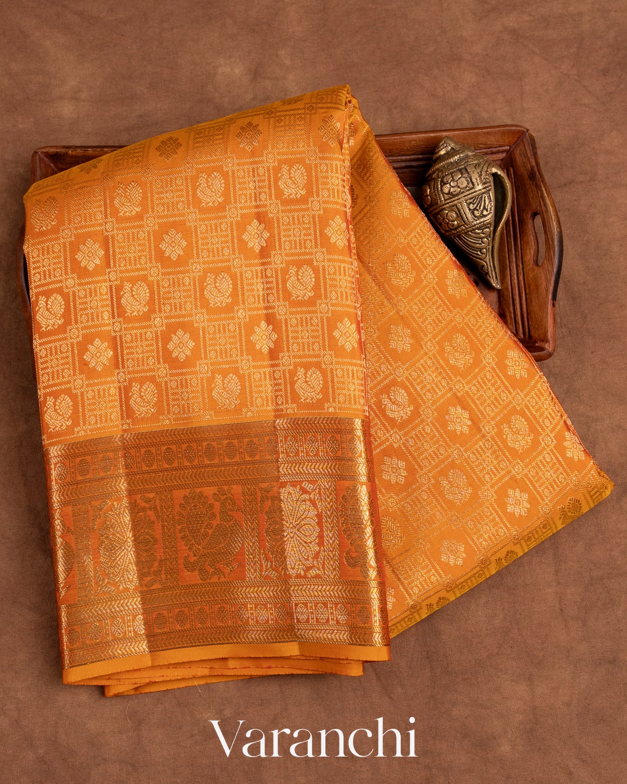 Turmeric Yellow Heavy Brocade Pure Kanchipuram Silk Saree