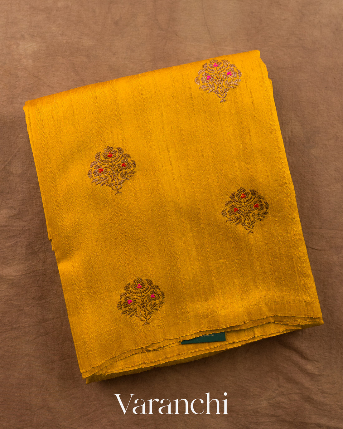 Turmeric Yellow Borderless Pure Raw Silk Handloom Saree