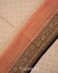 Off White Pure Crepe Silk Handloom Saree