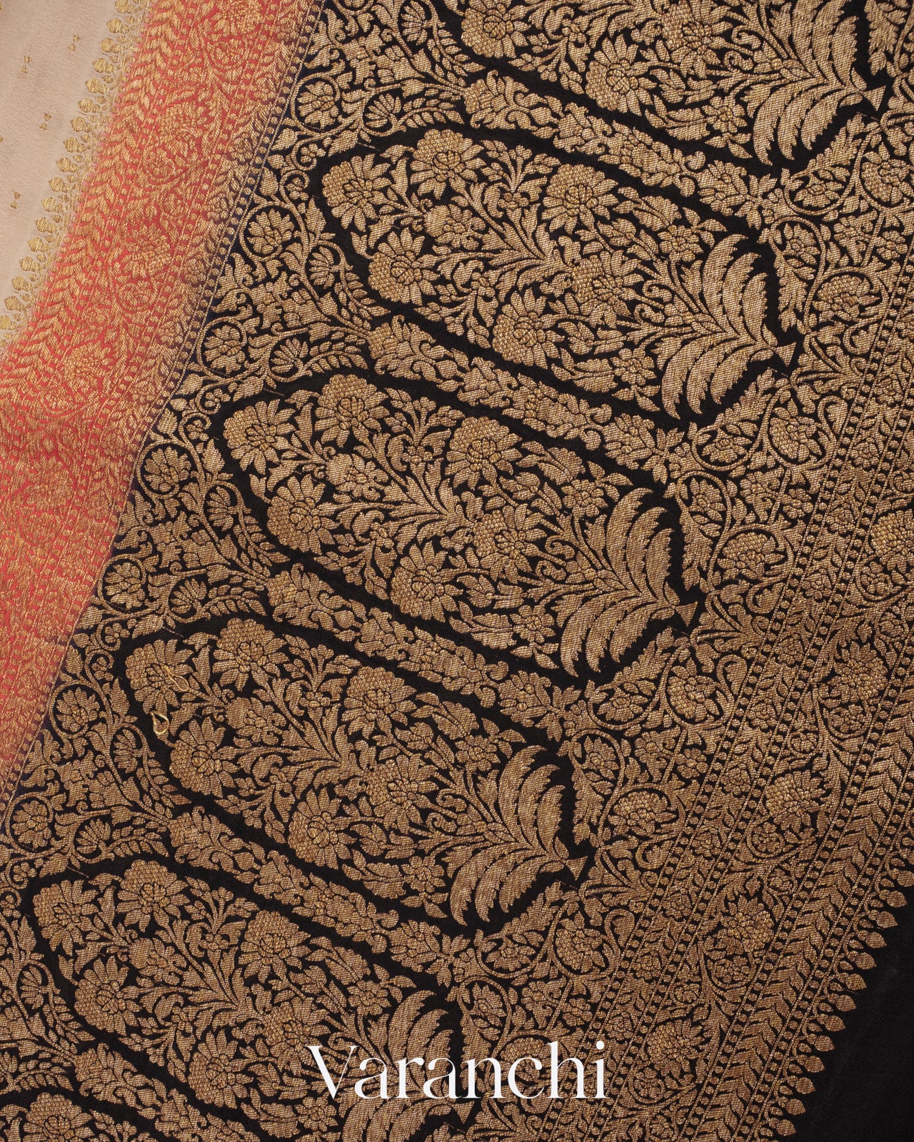 Off White Pure Crepe Silk Handloom Saree