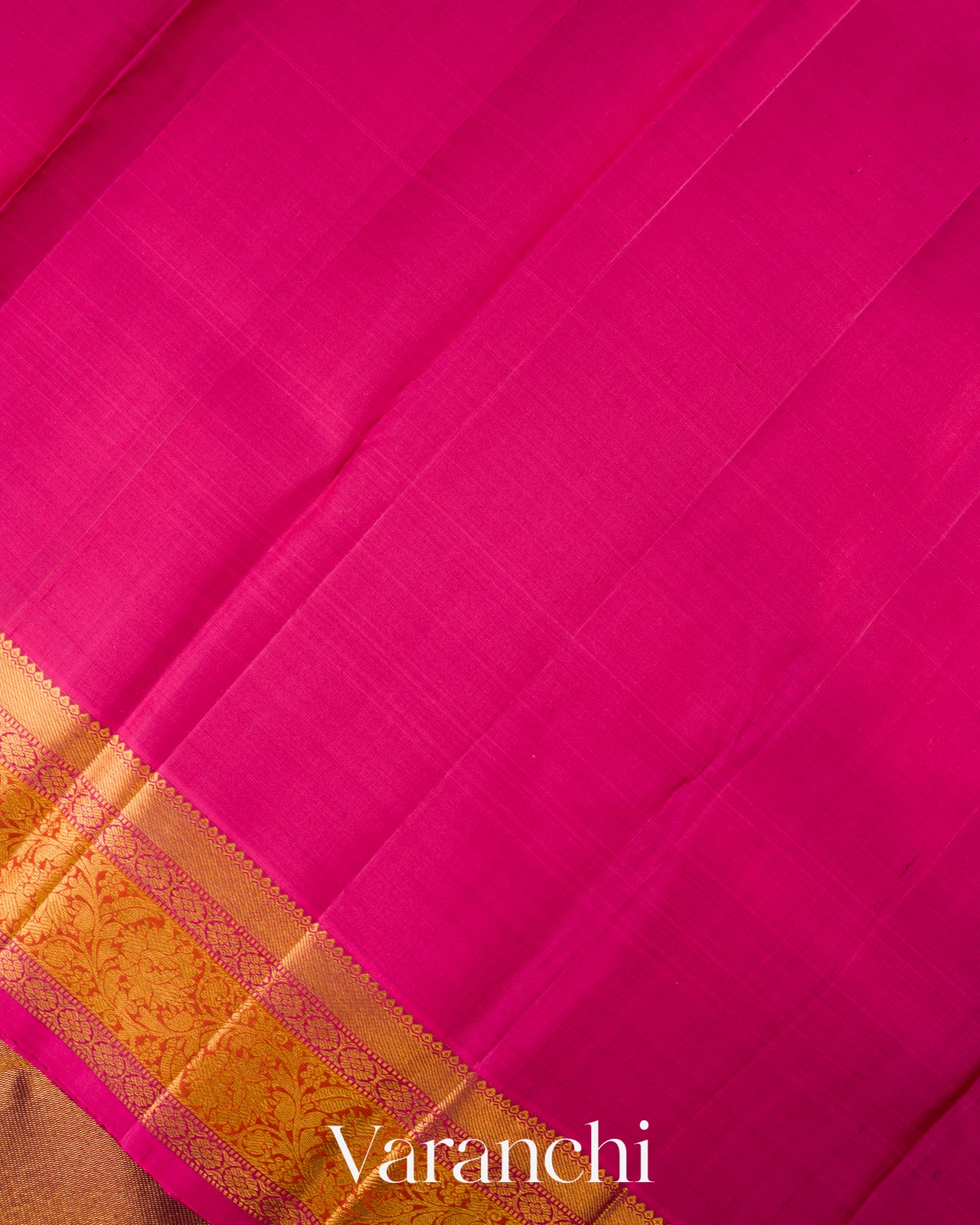 Golden Brown Vaira Oosi Pure Kanchipuram Silk Handloom Saree