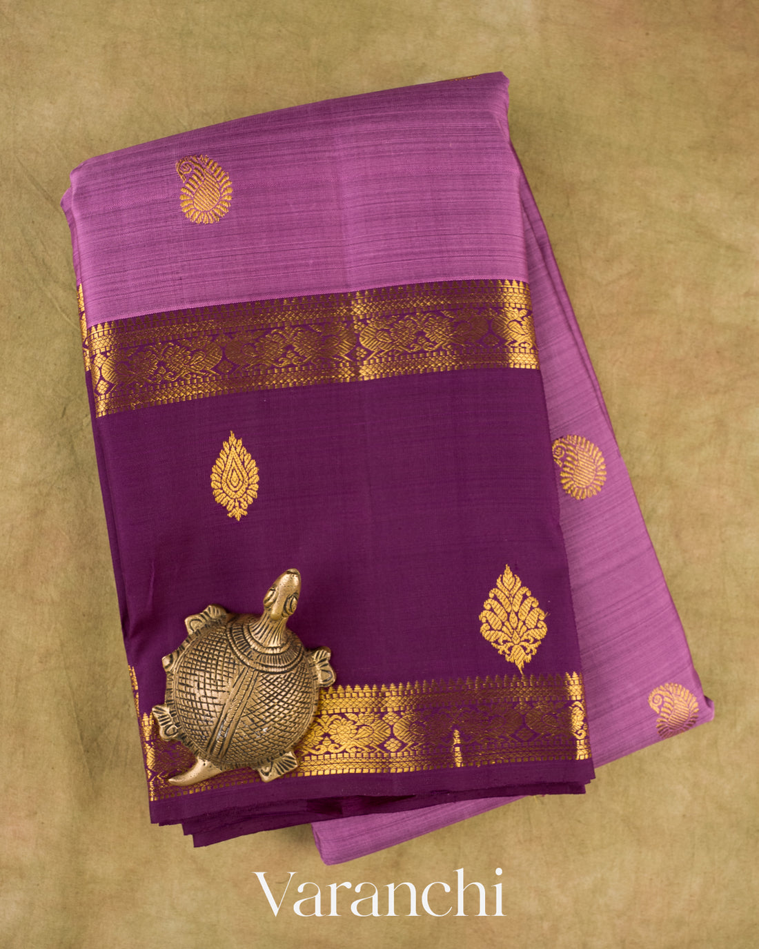 Orchid Pink Pure Kanchipuram Silk Handloom Saree
