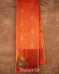 Vermilion Orange Pure Kanchipuram Silk Handloom Saree