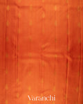 Vermilion Orange Pure Kanchipuram Silk Handloom Saree