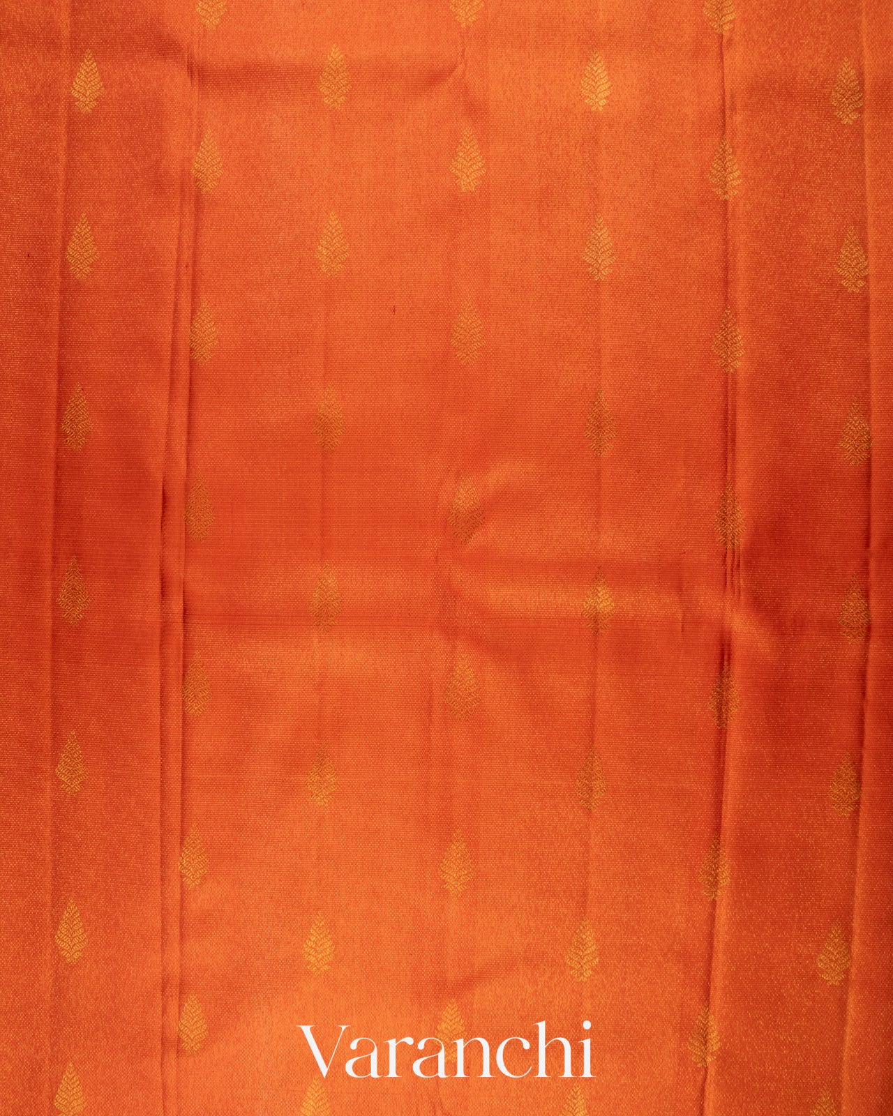 Vermilion Orange Pure Kanchipuram Silk Handloom Saree