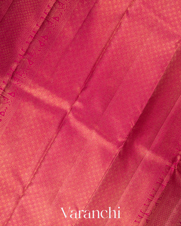 Baby Lavender Vaira Oosi Pure Kanchipuram Silk Handloom Saree
