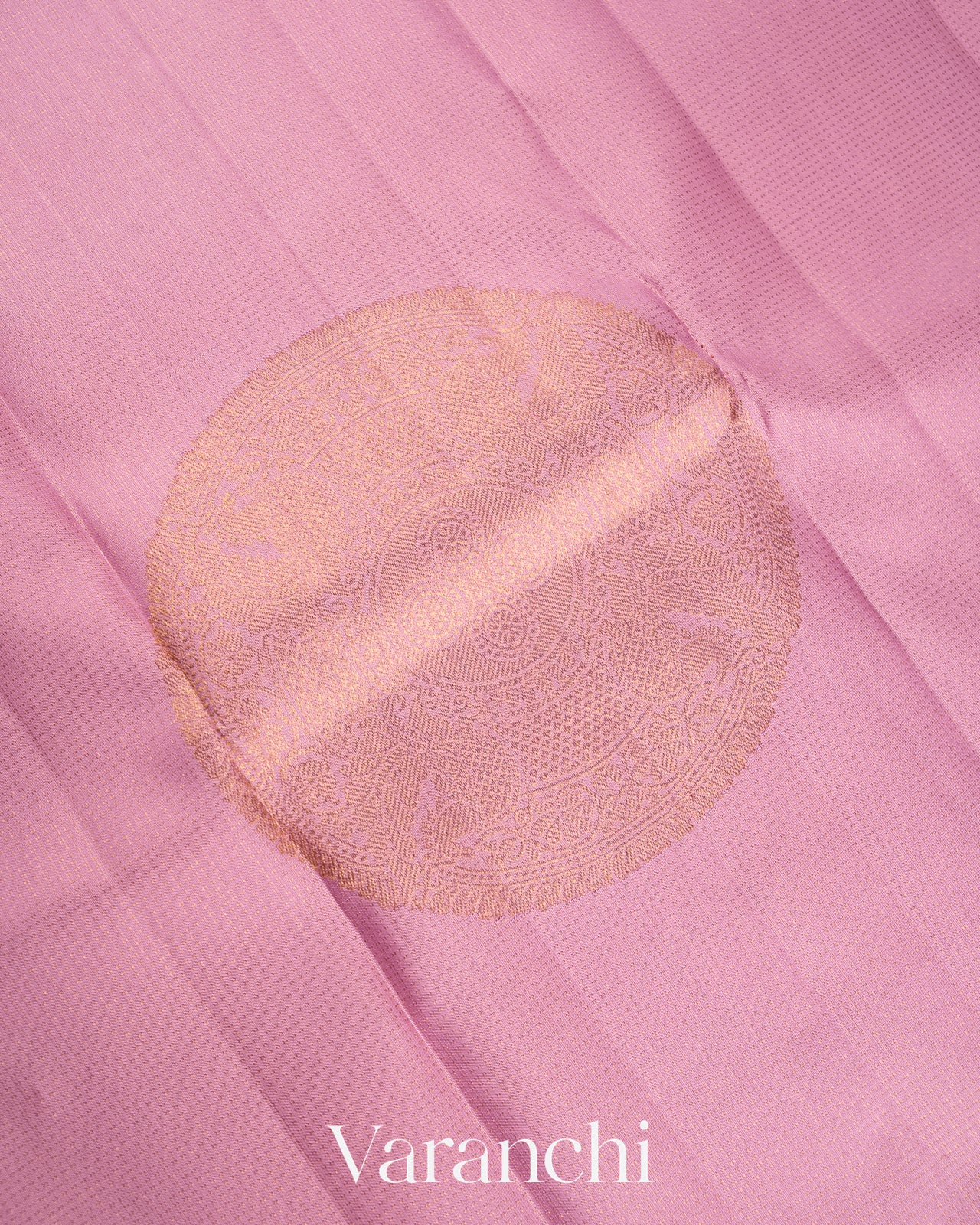 Baby Lavender Vaira Oosi Pure Kanchipuram Silk Handloom Saree