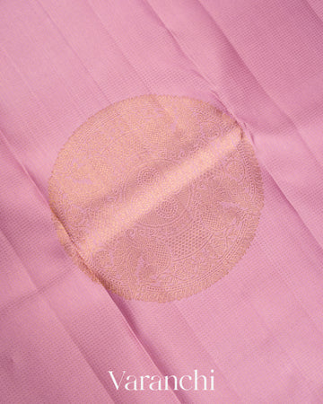 Baby Lavender Vaira Oosi Pure Kanchipuram Silk Handloom Saree