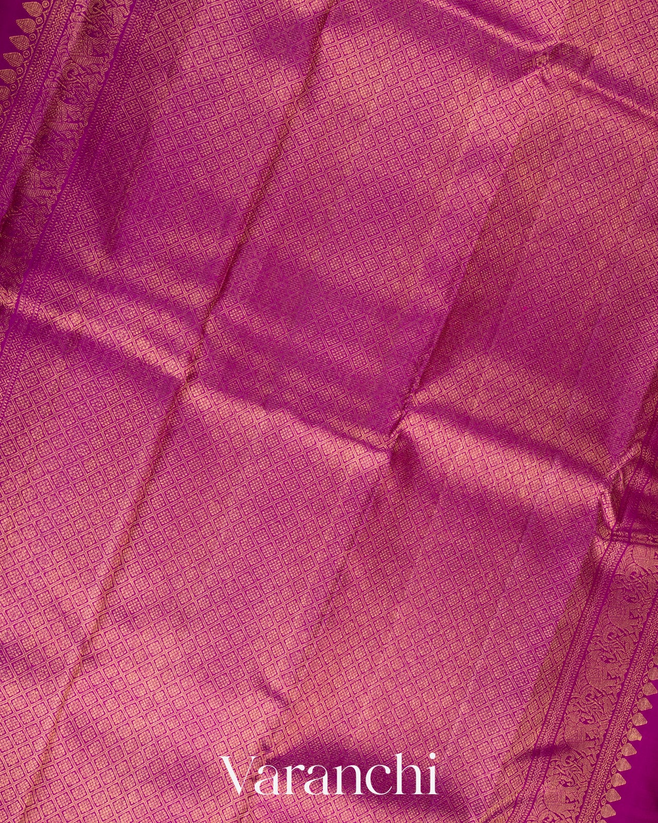Baby Pink Vaira Oosi Pure Kanchipuram Silk Handloom Saree