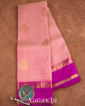 Baby Pink Vaira Oosi Pure Kanchipuram Silk Handloom Saree