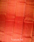 Peachy Pink Pure Kanchipuram Silk Handloom Saree 