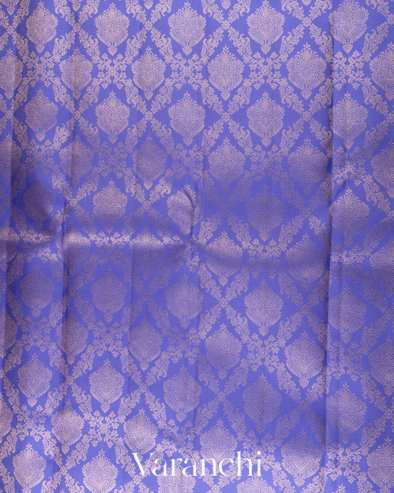 Lavender Blue Heavy Brocade Pure Kanchipuram Silk Handloom Saree