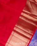 Lavender Blue Heavy Brocade Pure Kanchipuram Silk Handloom Saree