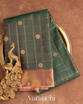 Earthy Green Pure Kanchipuram Silk Handloom Saree