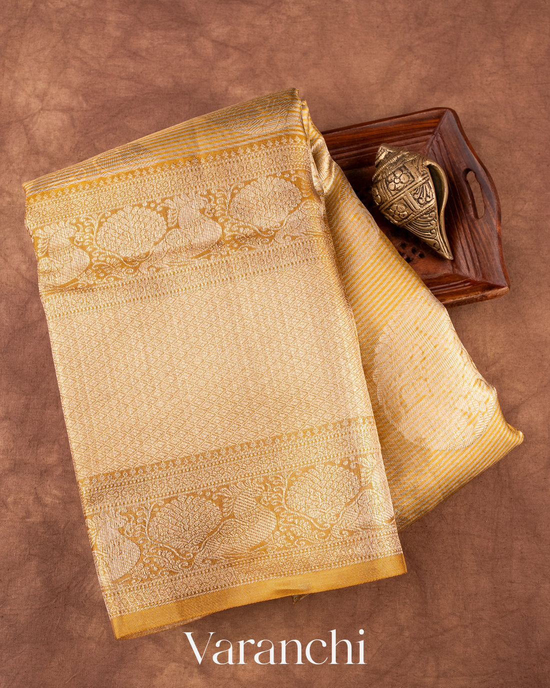Gold And Silver Brocade Pure Kanchipuram Silk Saree