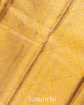Golden Heavy Brocade Pure Tissue Kanchipuram Silk Saree